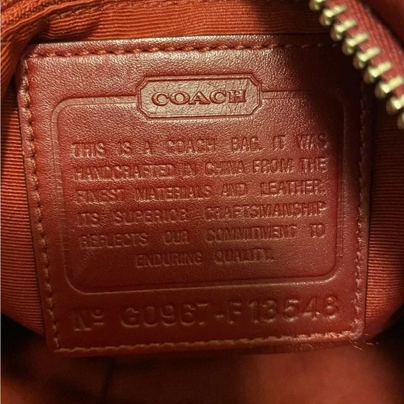 Coach Red and Brown Signature Tote - Picture 16 of 16